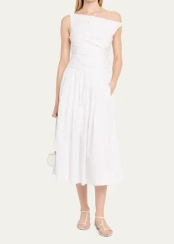 Cara CaraZora A-Line Poplin Midi Dress