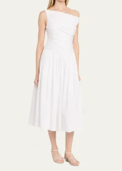 Cara CaraZora A-Line Poplin Midi Dress