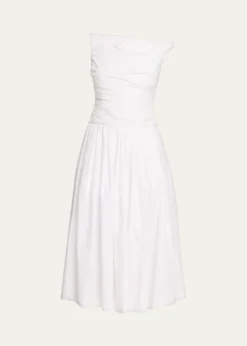Cara CaraZora A-Line Poplin Midi Dress