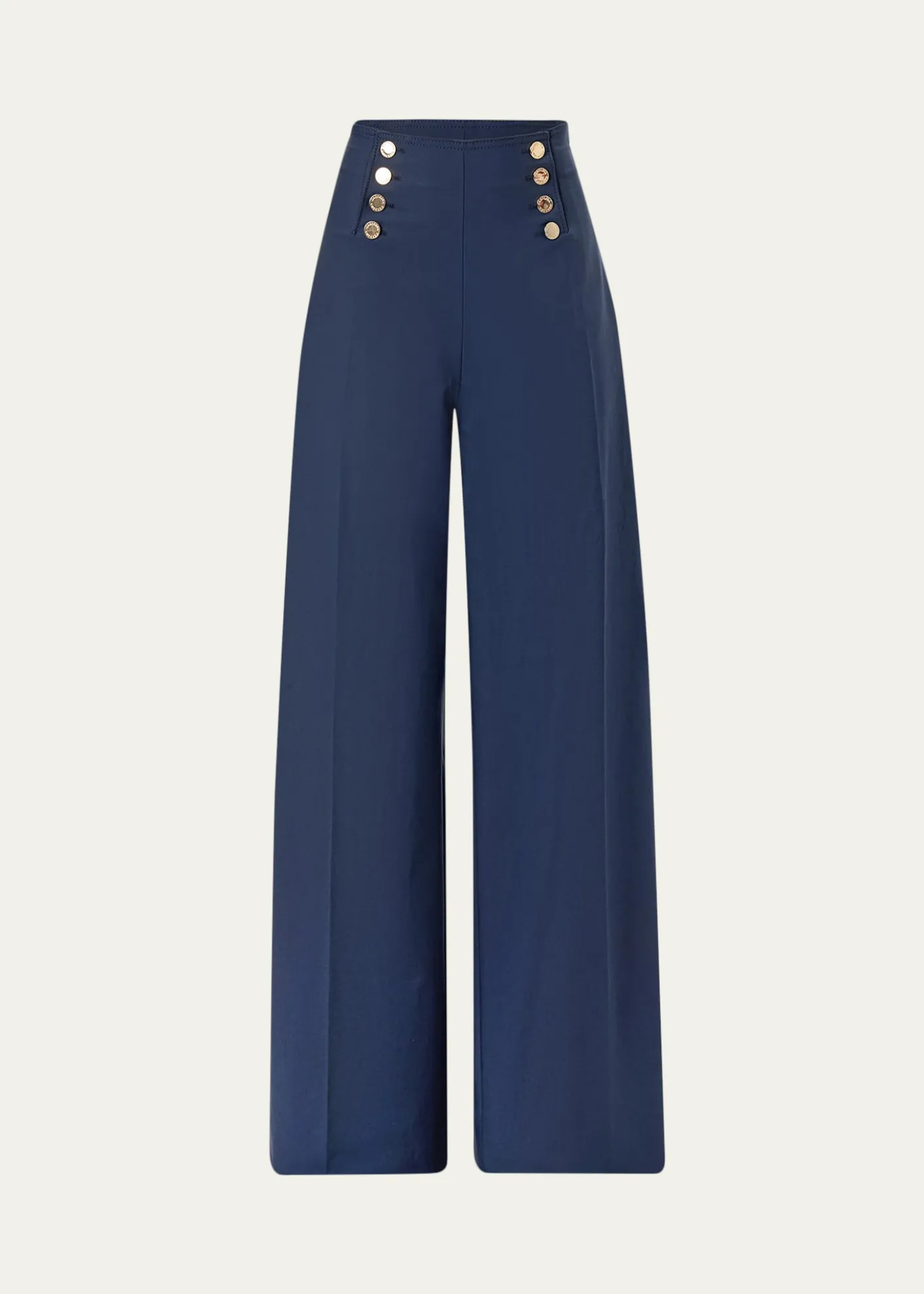 Carolina HerreraAlba Button-Front Wide-Leg Sailor Pants