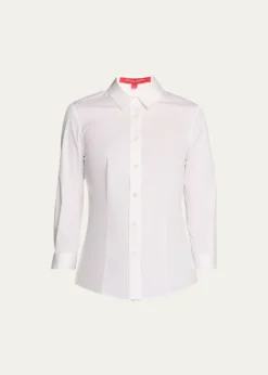 Carolina HerreraClassic Cotton Button-Front Shirt