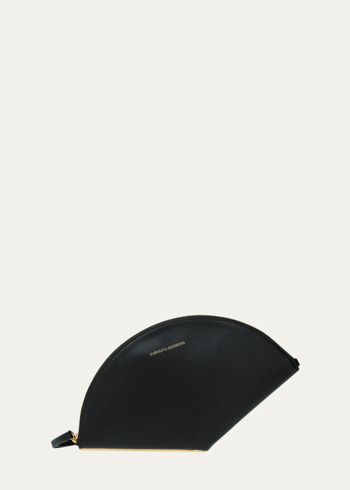 Carolina HerreraConsuelo Fan-Shaped Leather Clutch Bag
