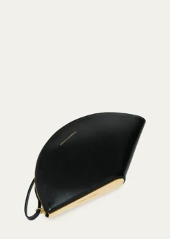 Carolina HerreraConsuelo Fan-Shaped Leather Clutch Bag