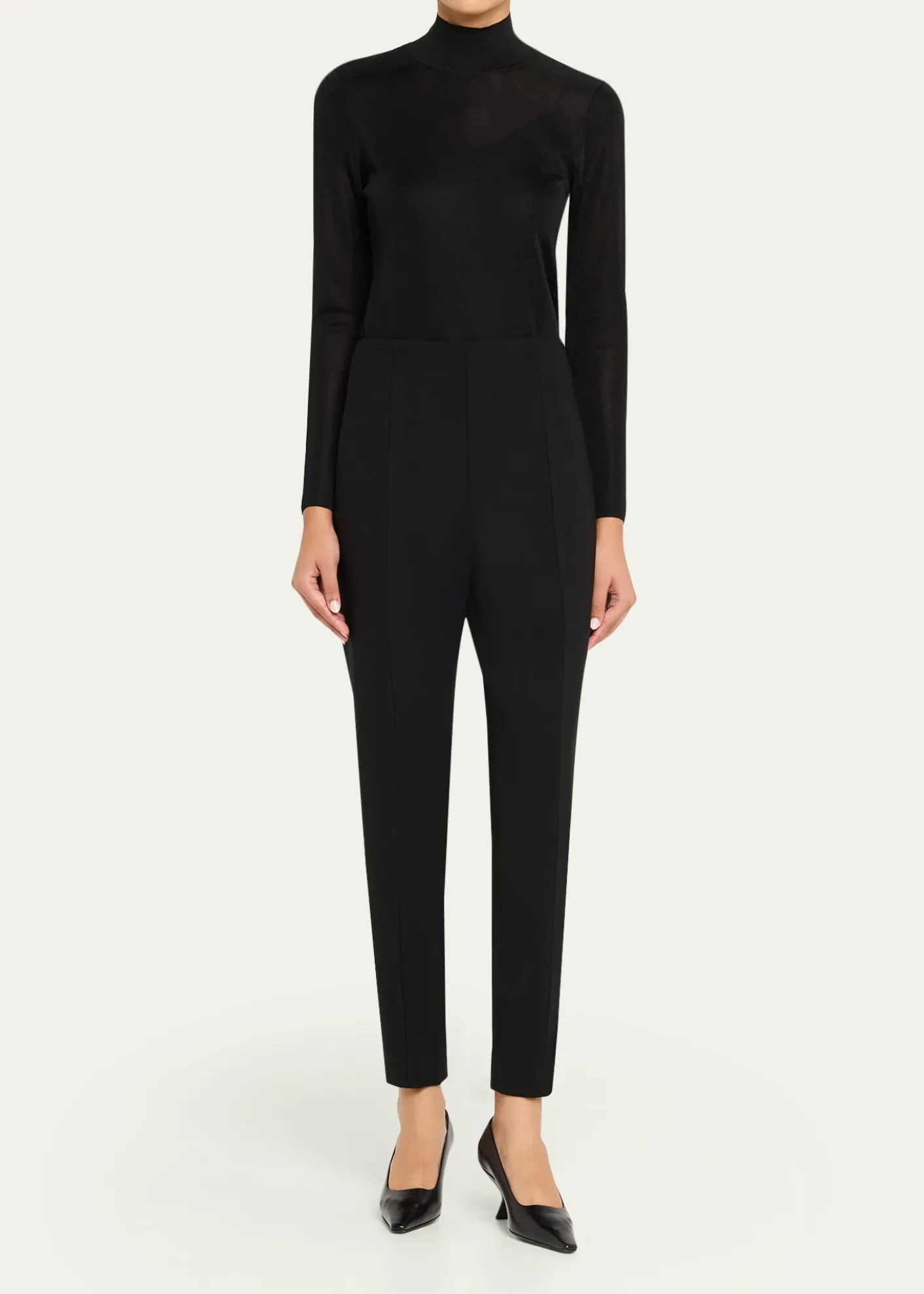 Carolina HerreraEmilie Seamed Skinny-Leg Ankle Pants