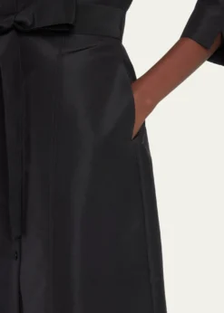 Carolina HerreraFaille 3/4-Sleeve Shirtdress