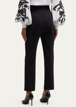 Carolina HerreraHigh-Rise Skinny-Leg Ankle Crepe Pants