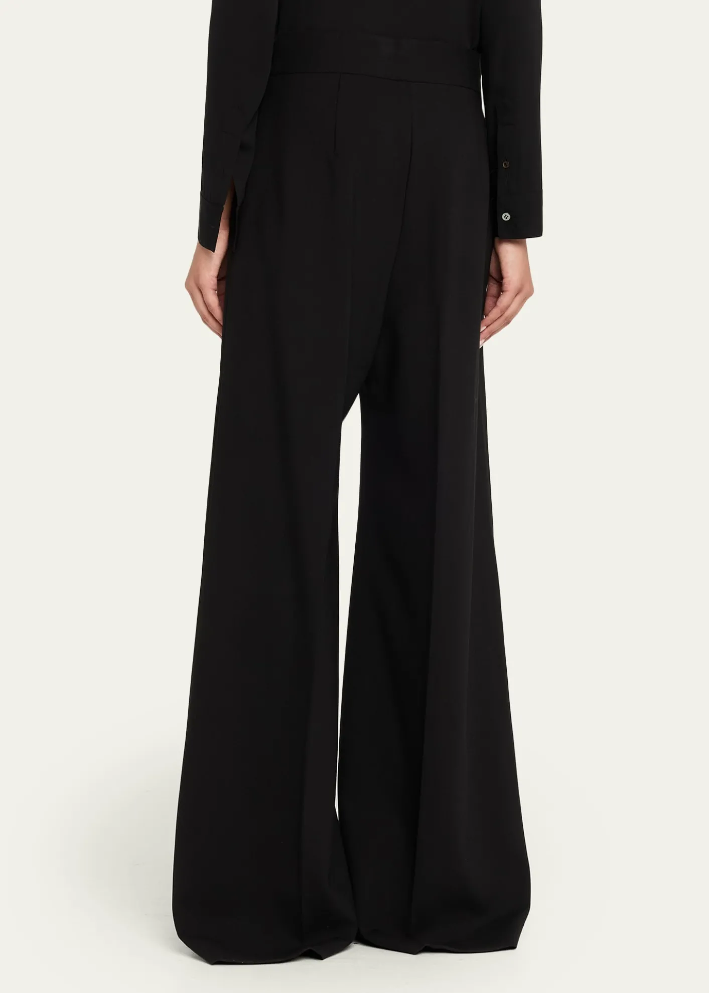 Carolina HerreraHigh-Rise Wide-Leg Wool Pants
