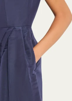 Carolina HerreraIcon Bateau Neck Short-Sleeve Dress