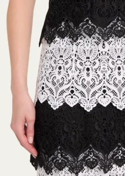 Carolina HerreraLace-Trim Strapless Maxi Dress