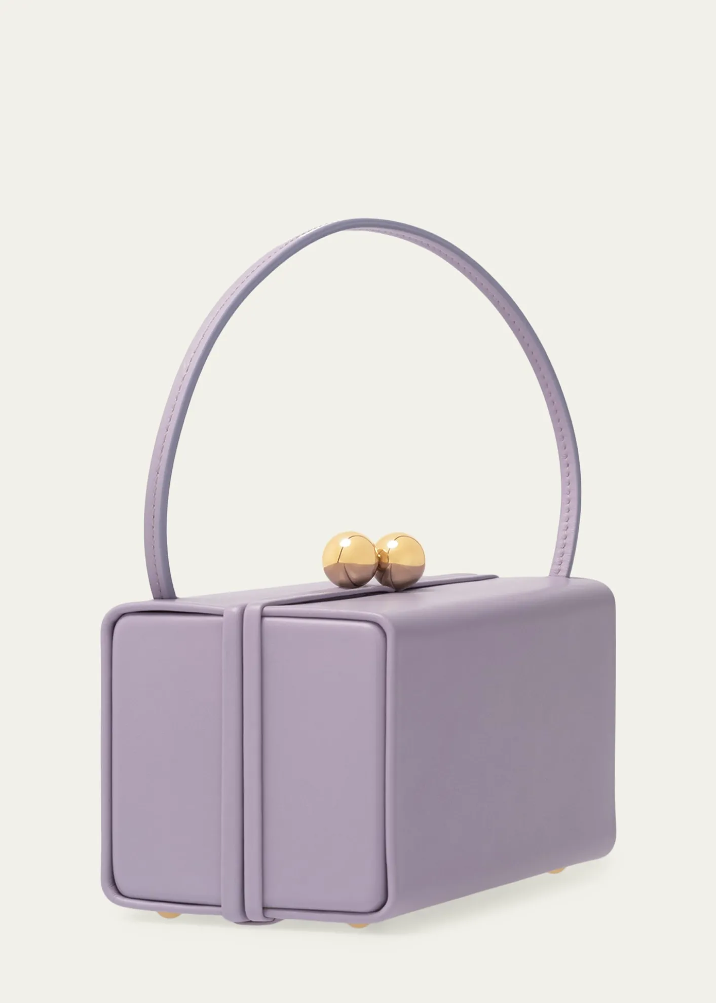 Carolina HerreraMimi Kiss-Lock Leather Top-Handle Bag