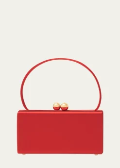Carolina HerreraMimi Kiss-Lock Satin Top-Handle Bag