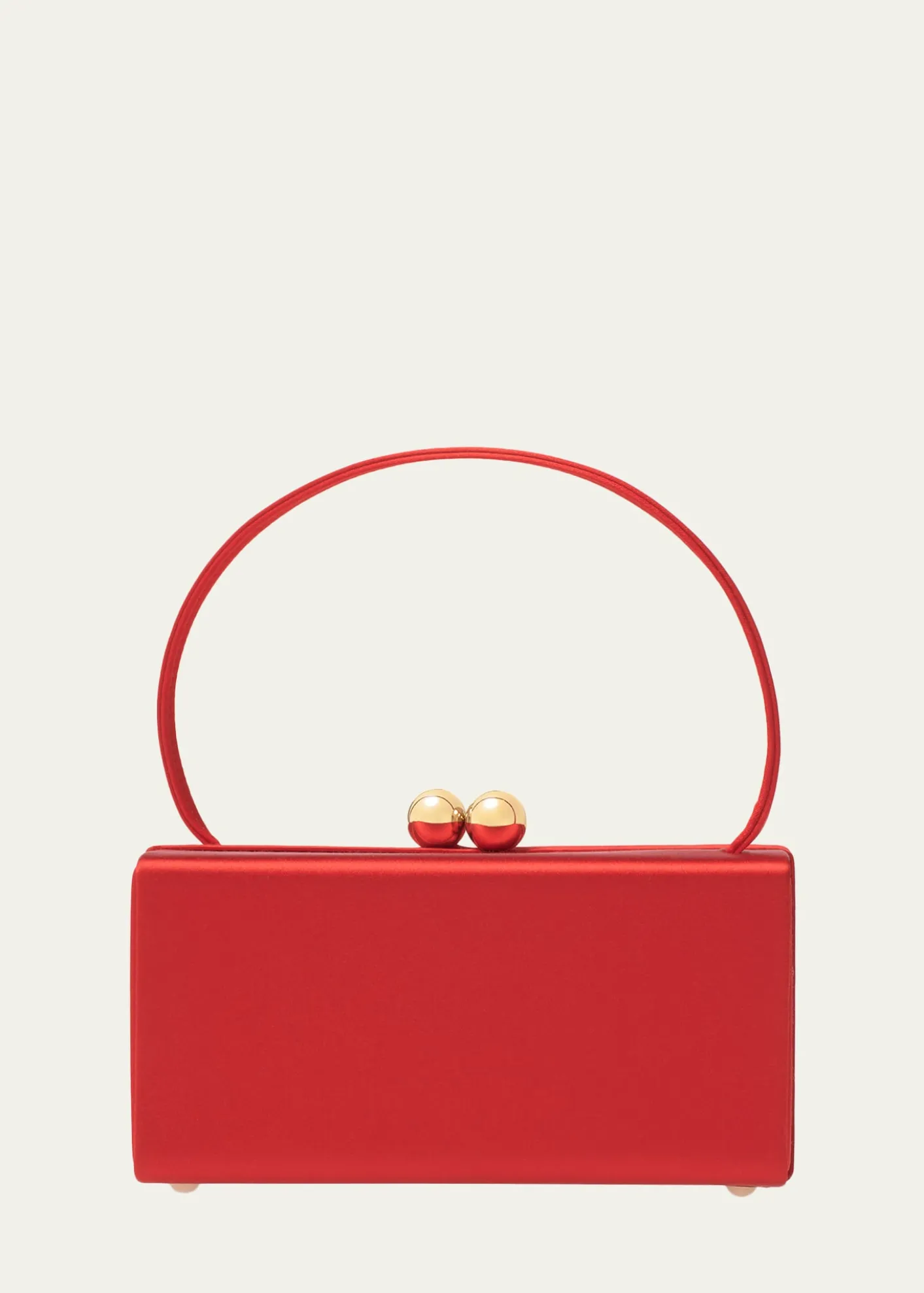 Carolina HerreraMimi Kiss-Lock Satin Top-Handle Bag