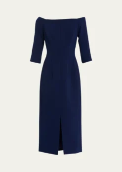 Carolina HerreraOff-Shoulder Midi Dress