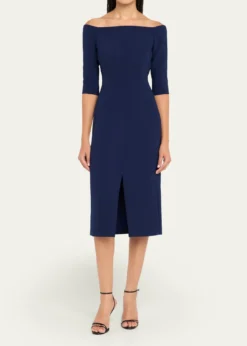 Carolina HerreraOff-Shoulder Midi Dress