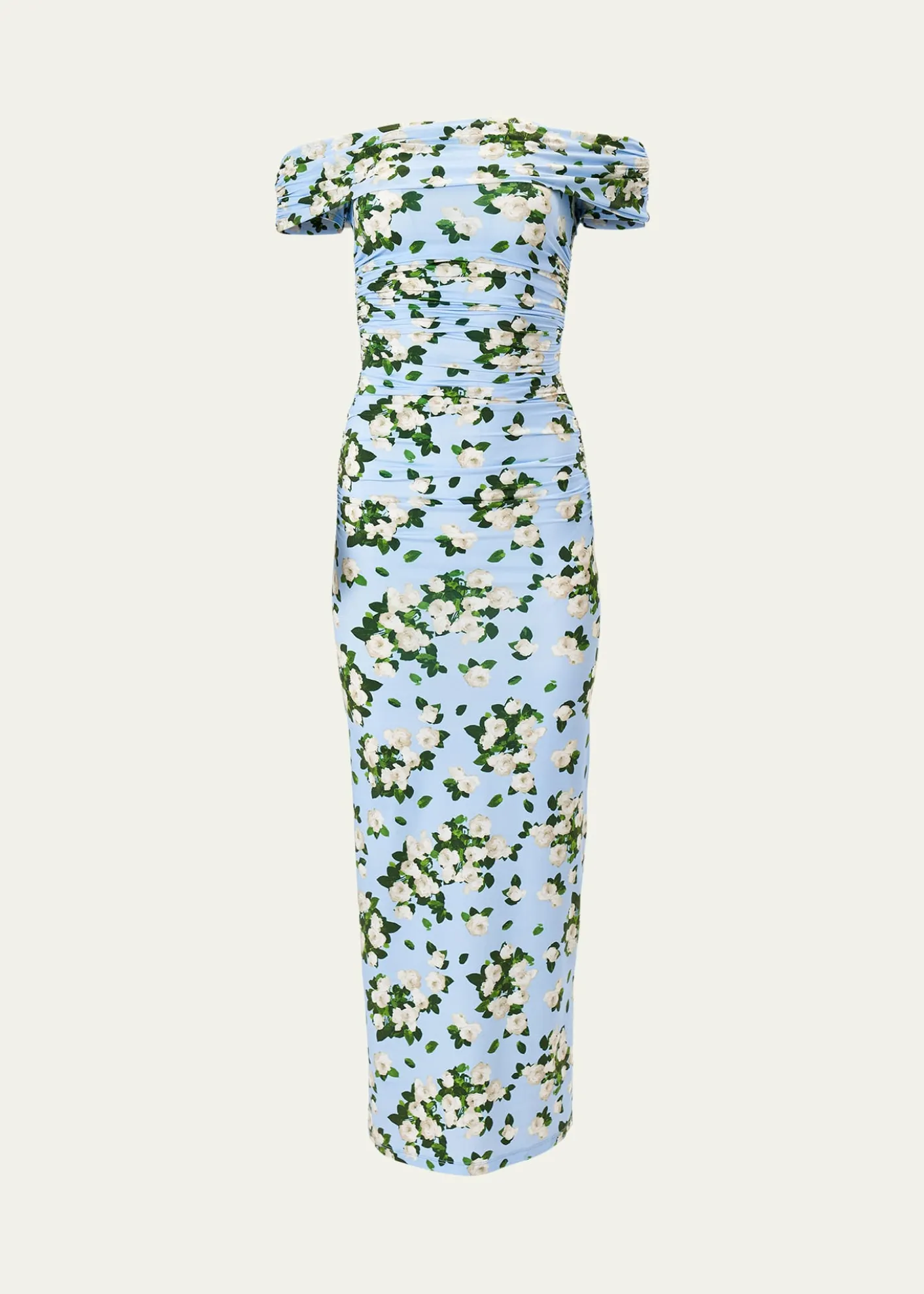 Carolina HerreraOff-The-Shoulder Floral Jersey Maxi Dress