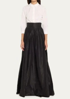 Carolina HerreraPleated Silk Ball Skirt