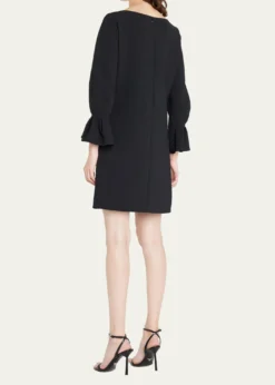 Carolina HerreraRuffle-Cuff Shift Dress