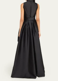 Carolina HerreraSatin V-Neck Gown
