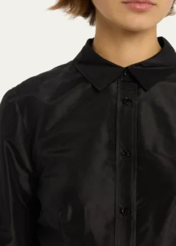 Carolina HerreraTaffeta Button-Front Shirt
