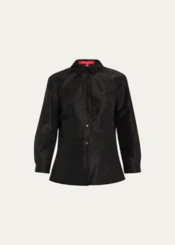 Carolina HerreraTaffeta Button-Front Shirt