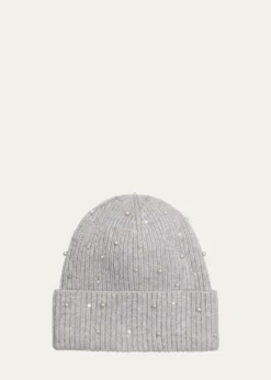 Carolyn RowanCashmere Crystal-Embellished Beanie Hat