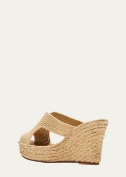 Carrie ForbesLina Cutout Slide Wedge Sandals