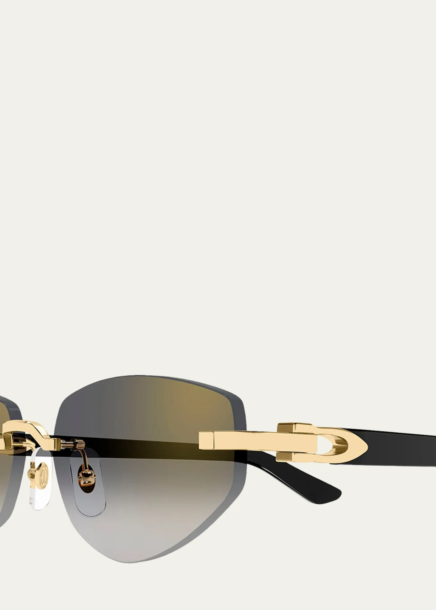 CartierC Decor Cat-Eye Metal Sunglasses