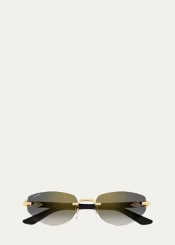 CartierC Decor Cat-Eye Metal Sunglasses