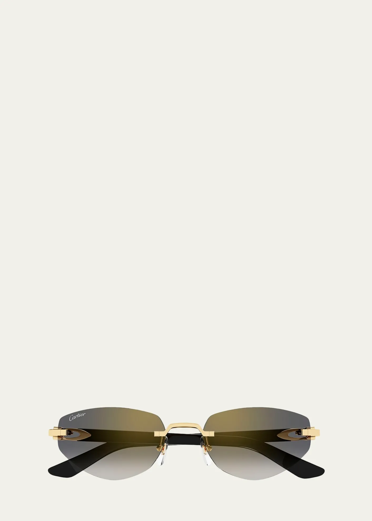 CartierC Decor Cat-Eye Metal Sunglasses