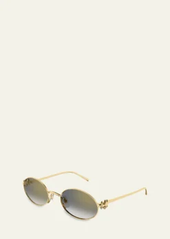 CartierClash de Cartier 52mm Oval Metal Sunglasses