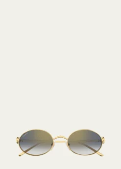 CartierClash de Cartier 52mm Oval Metal Sunglasses