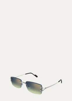CartierMen's CT0550S-008 Metal Rectangle Sunglasses