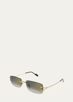 CartierMen's CT0550SM Metal Rectangle Sunglasses