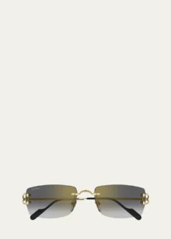 CartierMen's CT0550SM Metal Rectangle Sunglasses