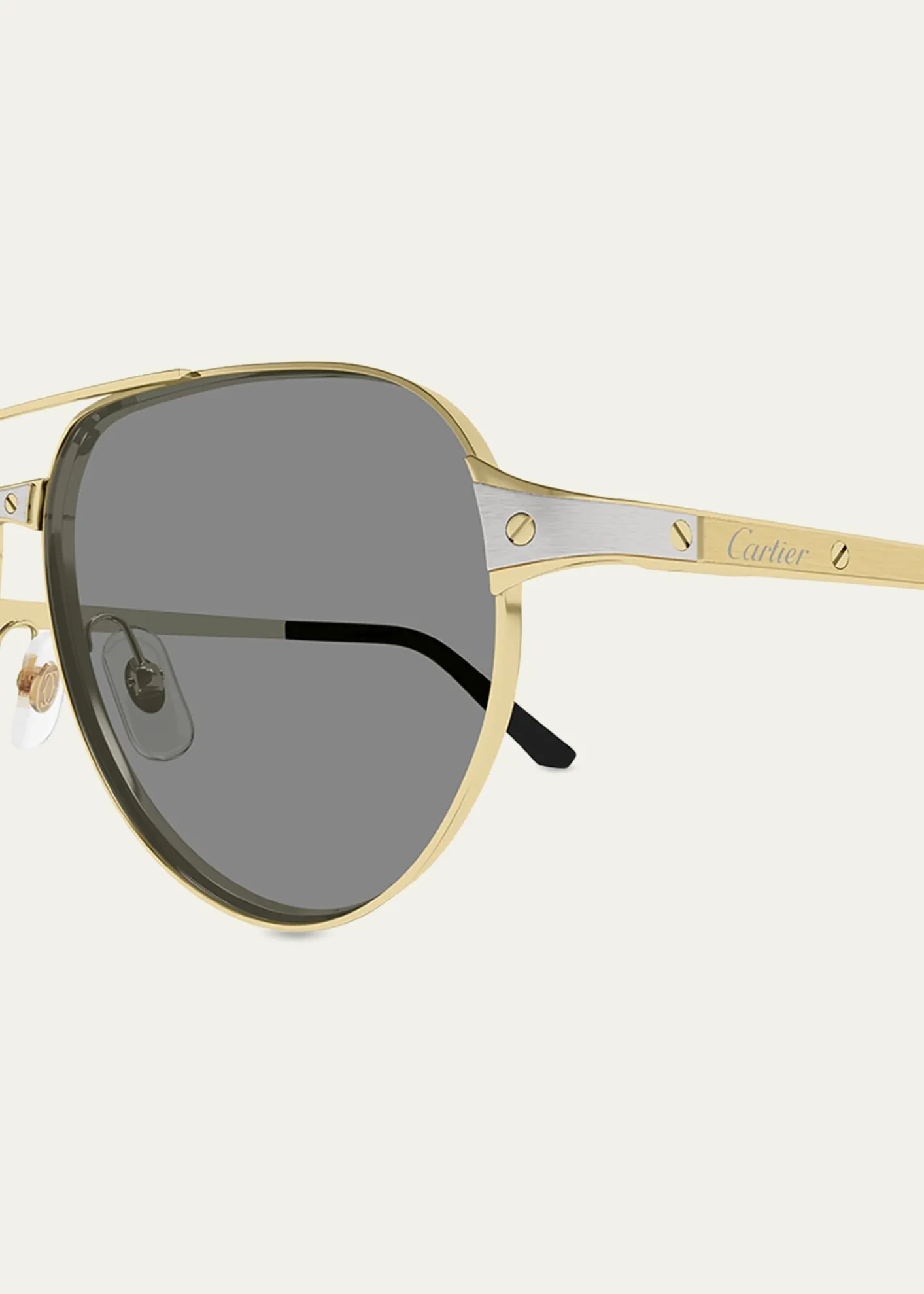 CartierMen's CT0425S-006 Metal and Acetate Aviator Sunglasses