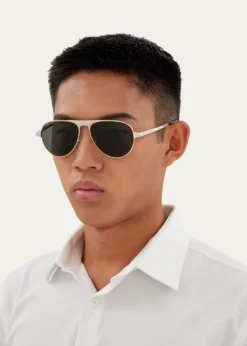 CartierMen's CT0533SM Metal Aviator Sunglasses