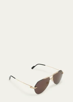 CartierMen's Metal Aviator Sunglasses