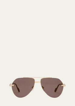 CartierMen's Metal Aviator Sunglasses