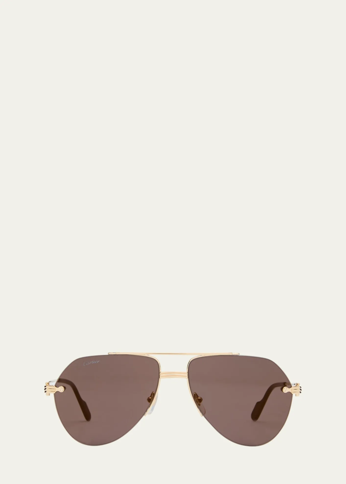 CartierMen's Metal Aviator Sunglasses