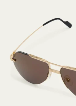 CartierMen's Metal Aviator Sunglasses