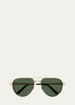 CartierMen's Metal Aviator Sunglasses