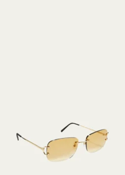 CartierMen's Rimless Metal Sunglasses