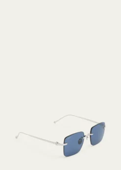 CartierMen's Rimless Rectangle Metal Sunglasses