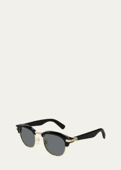CartierMen's Round Two-Tone Sunglasses