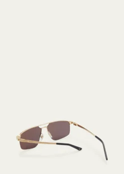 CartierMen's Square Rimless Metal Sunglasses
