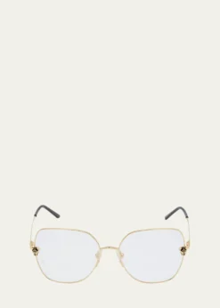 CartierPanther Gold-Plated Metal Butterfly Optical Glasses