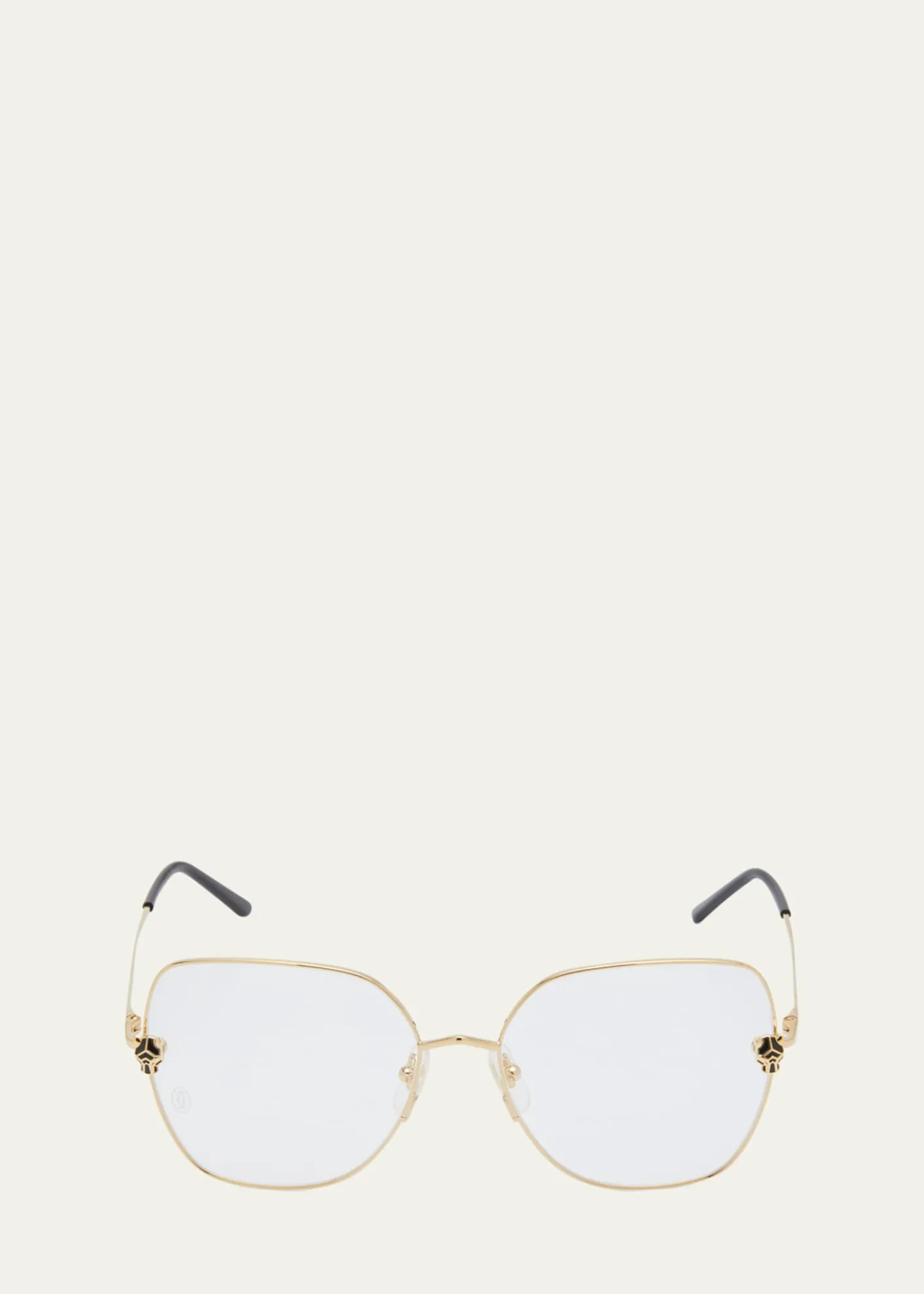 CartierPanther Gold-Plated Metal Butterfly Optical Glasses