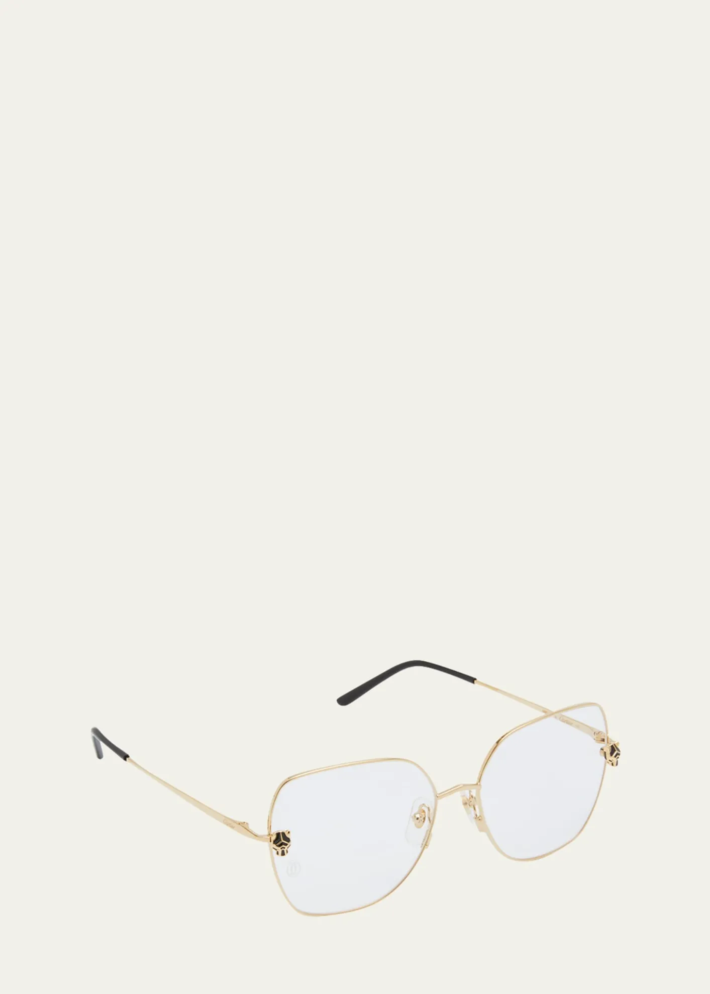 CartierPanther Gold-Plated Metal Butterfly Optical Glasses