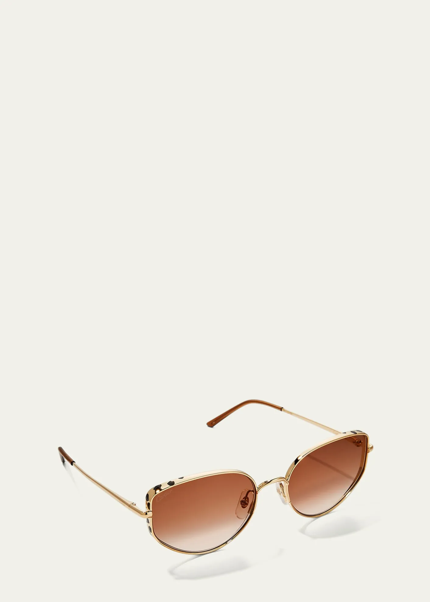 CartierPanthere Metal Cat-Eye Sunglasses