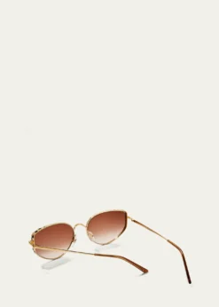 CartierPanthere Metal Cat-Eye Sunglasses